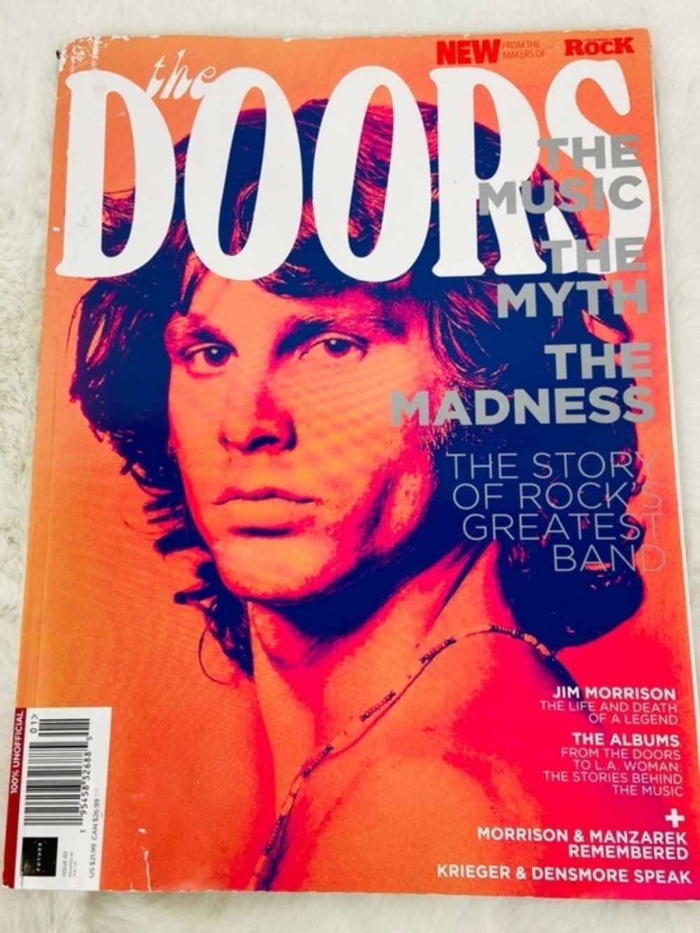 The Doors Magazine Cover 132 page Featuring Jim Morrison - Orange & Blue Pop Art